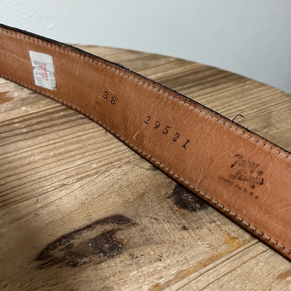 Vintage Tony Lama Black Genuine Elephant Exotic Skin Leather Belt Mens 38 - Picture 8 of 9